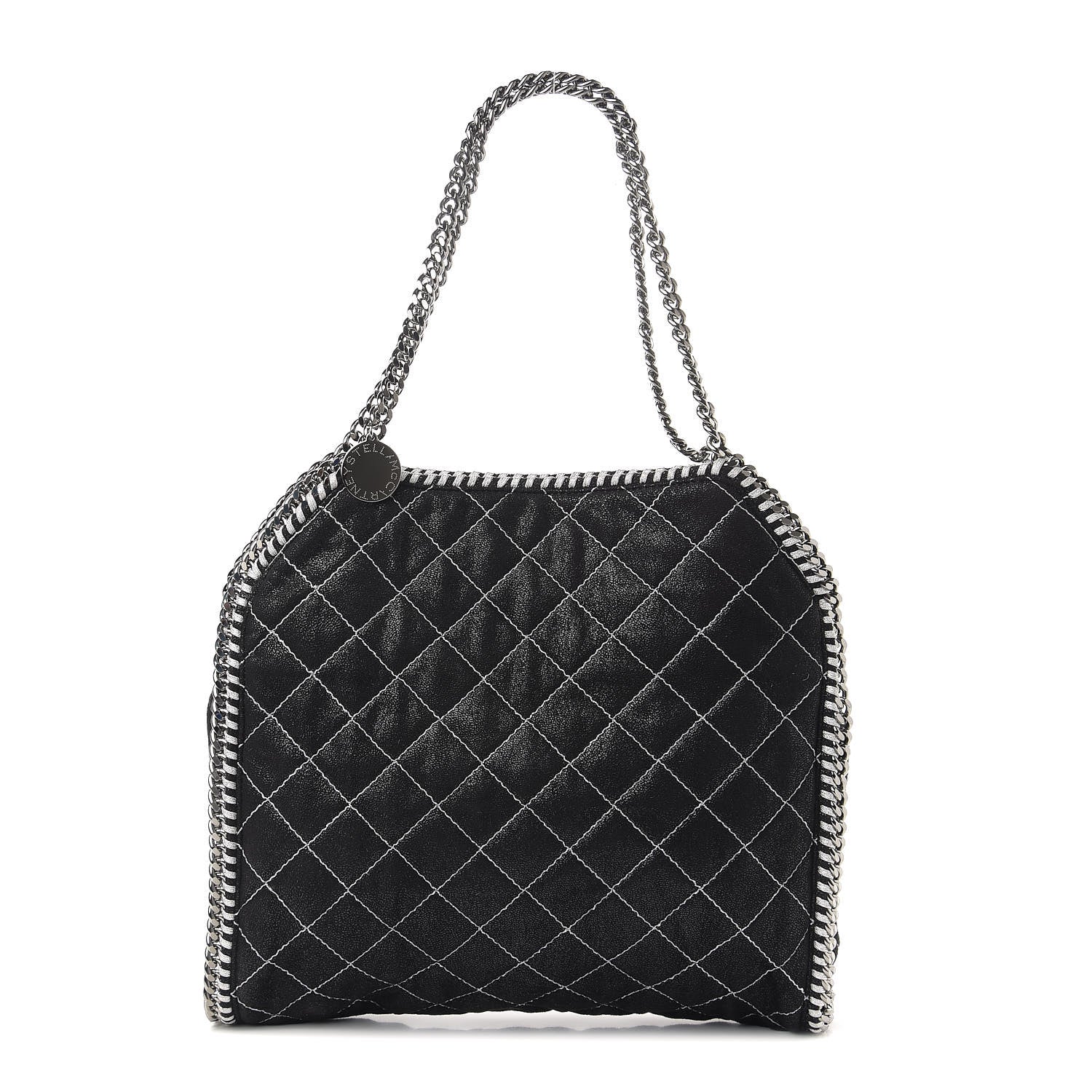 Stella McCartney Shaggy Deer Quilted Small Falabella Black 1 of 10
