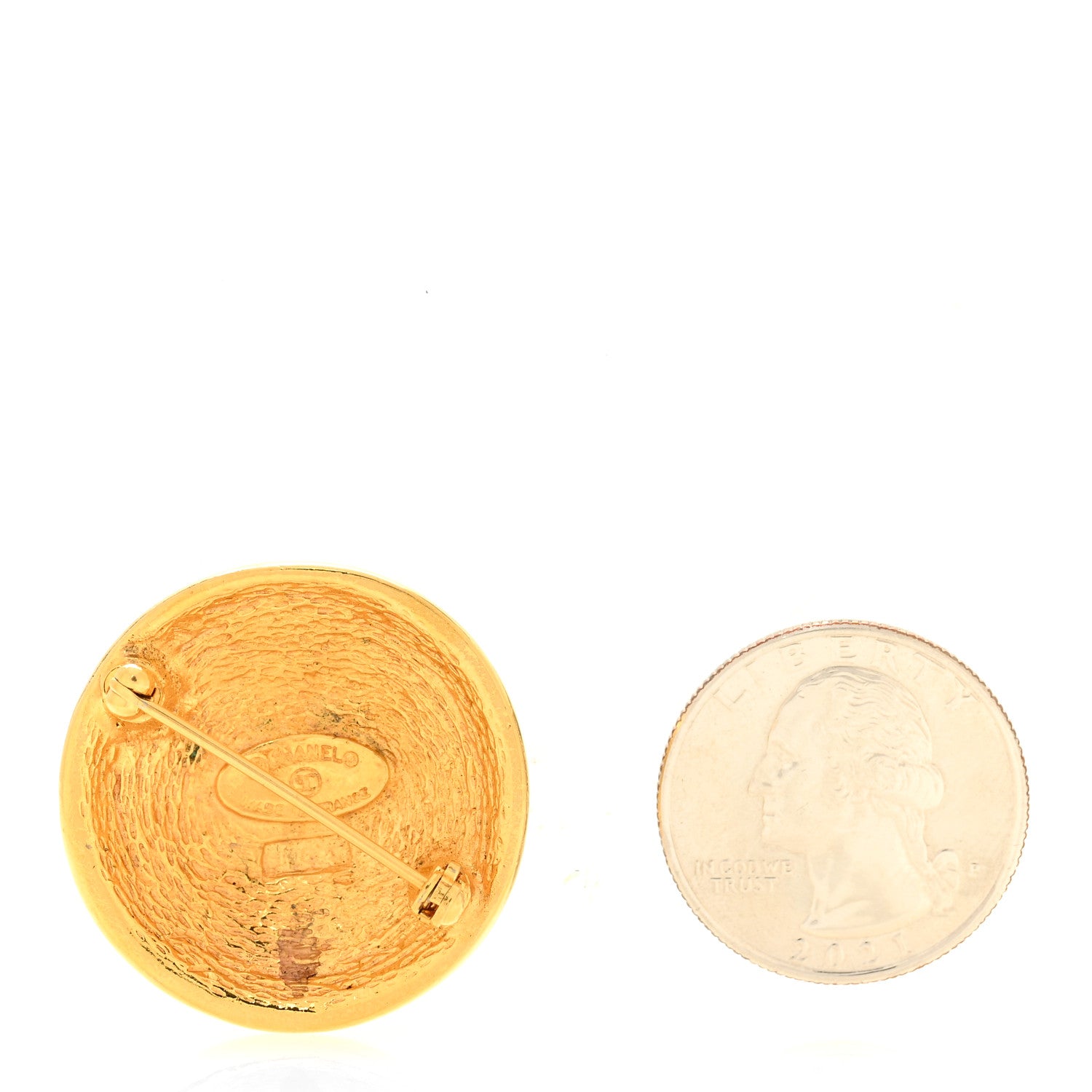 Chanel CC Brooch Gold 2 of 3