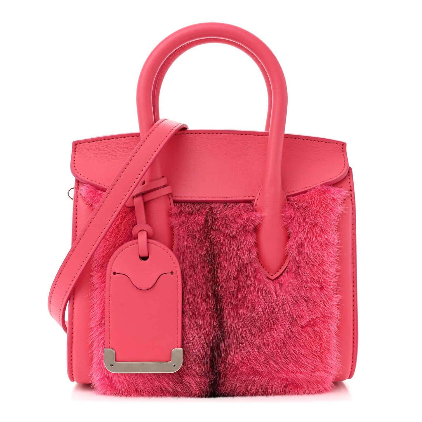 Fur Calfskin Mini Heroine 21 Pink