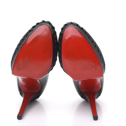 Christian Louboutin Calfskin Lady Indiana 140 Pumps 40.5 Black 5 of 11