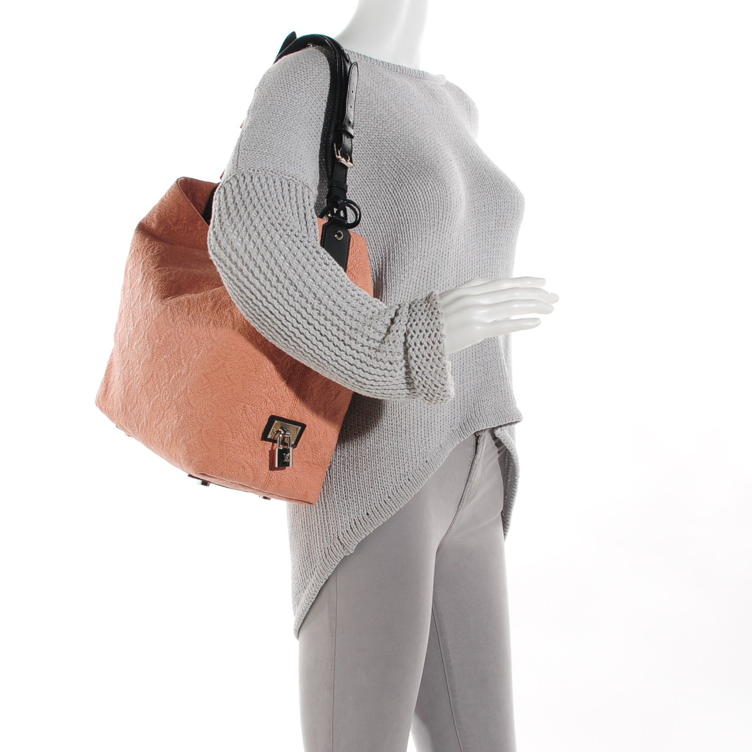 Louis Vuitton Monogram Lambskin Antheia Hobo PM Rose 2 of 9
