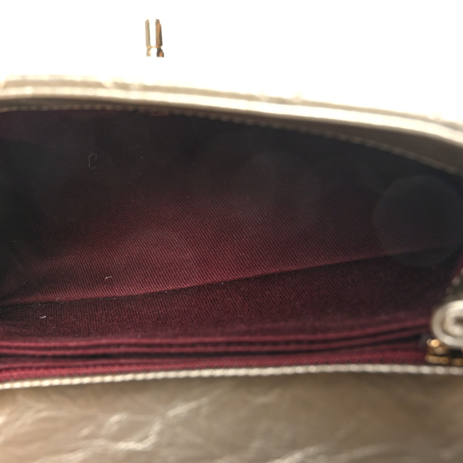 Chanel Metallic Aged Calfskin Quilted Mini Coco Handle Flap Gold 4 of 9