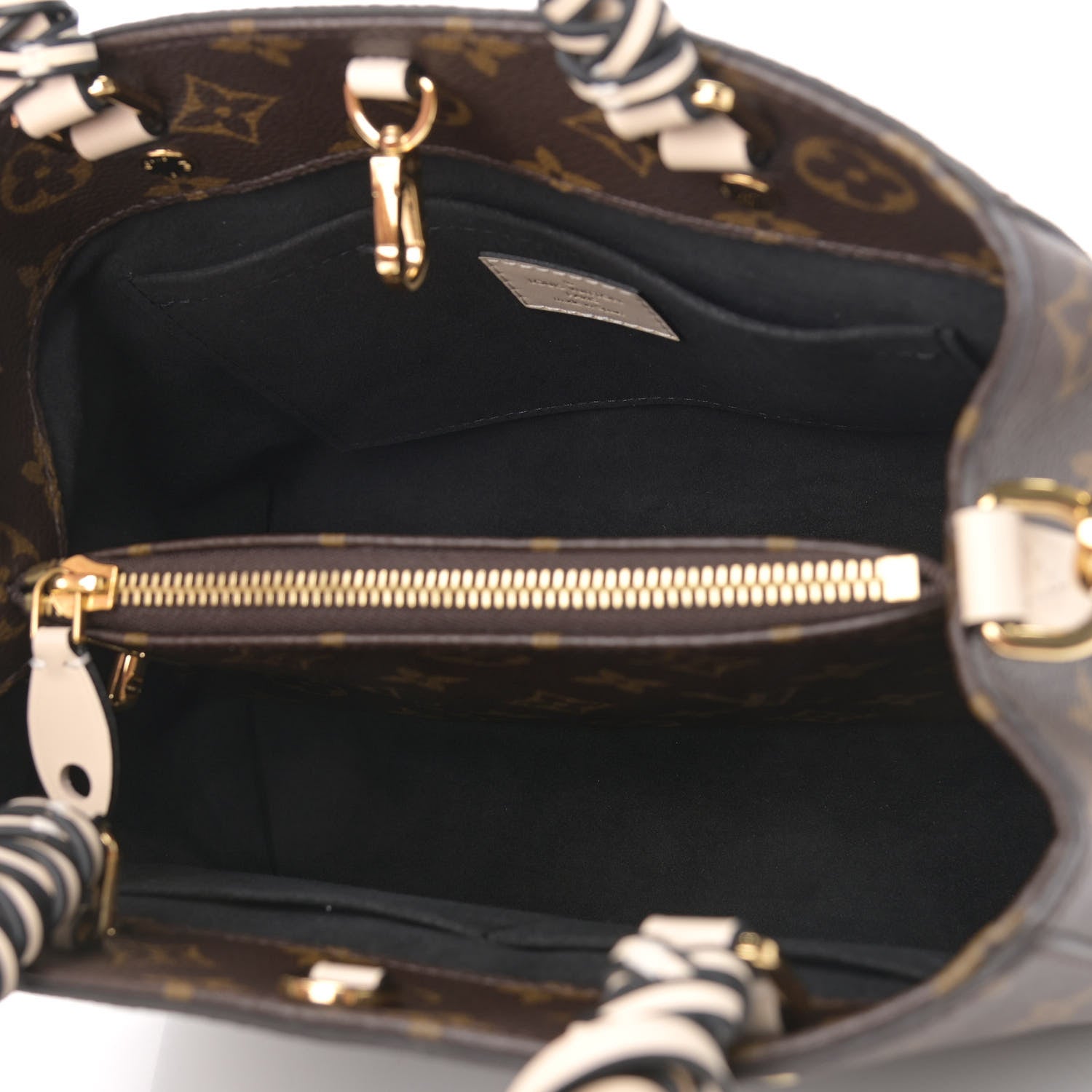Louis Vuitton Monogram Braided Montaigne BB Creme Beige 5 of 10