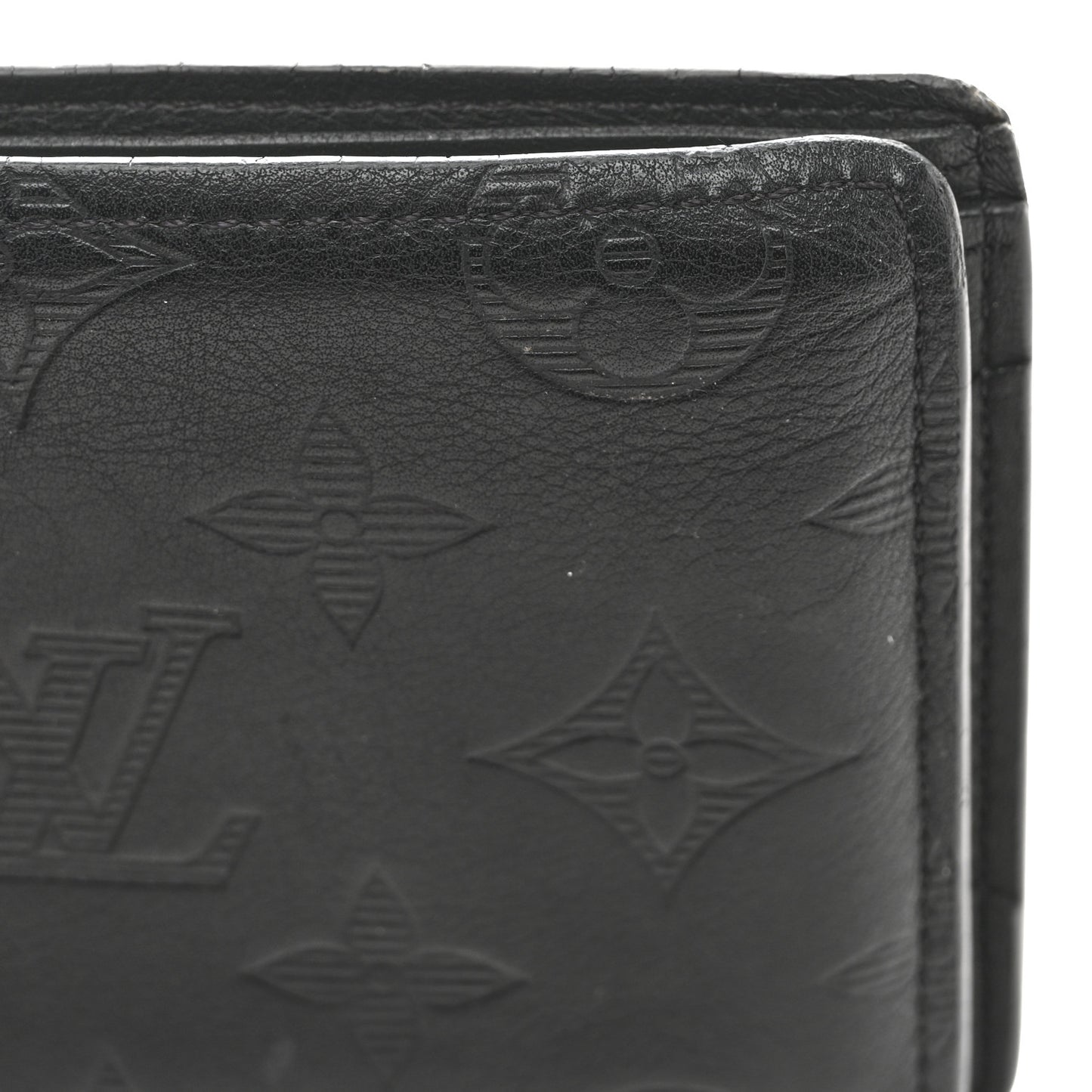 Calfskin Monogram Shadow Multiple Wallet Black
