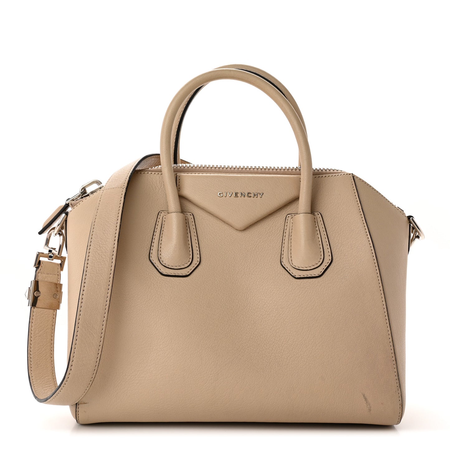 Sugar Goatskin Small Antigona Light Beige