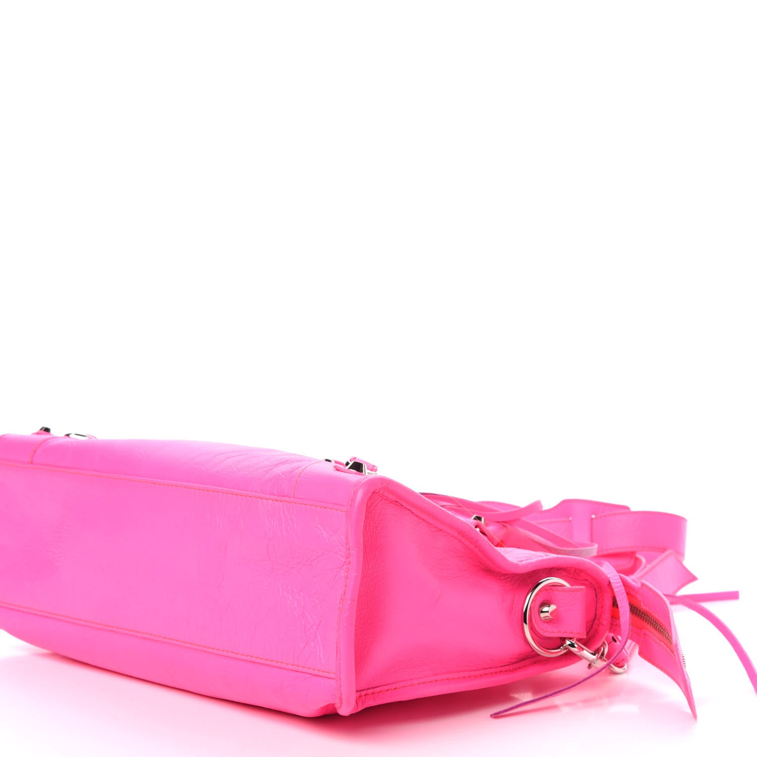 Balenciaga Agneau Classic Silver Hardware S City Rose Fluo 11 of 14