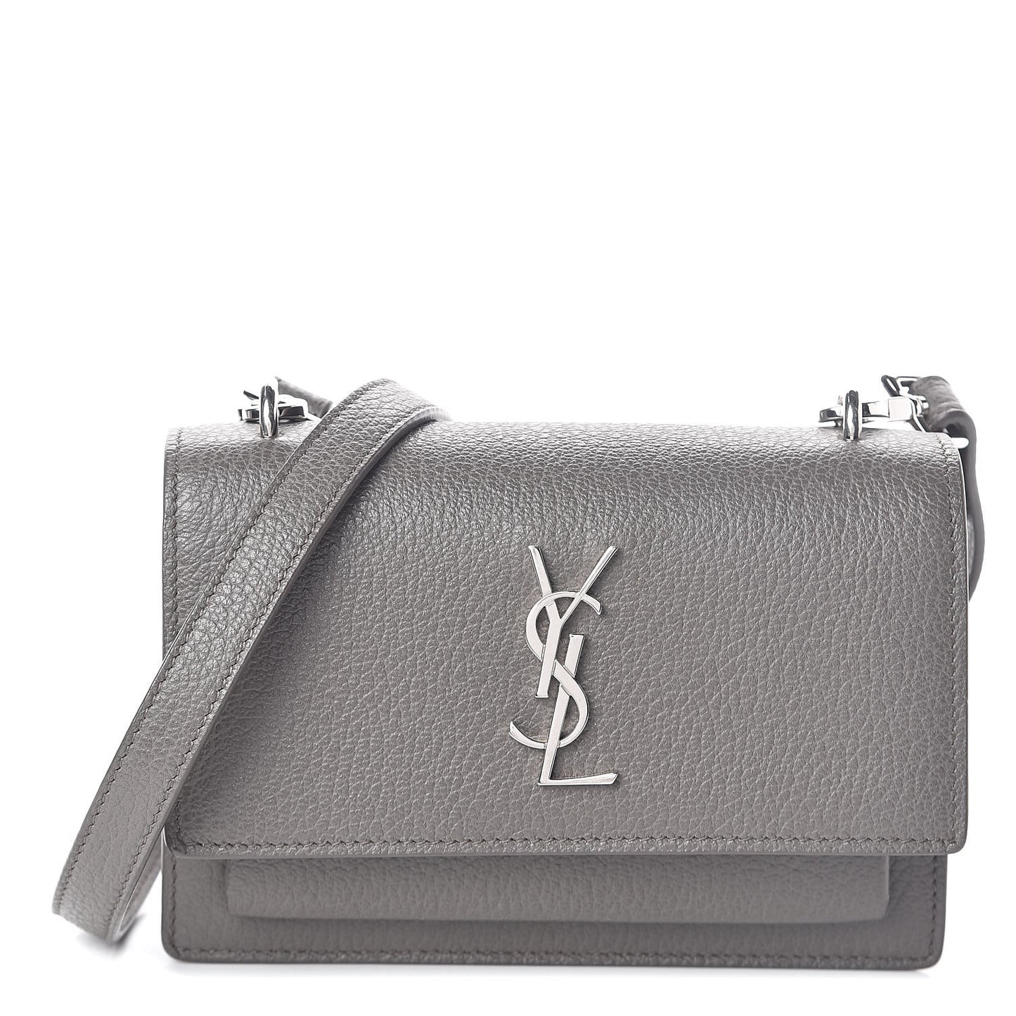 Grained Calfskin Monogram Sunset Strap Wallet Fog