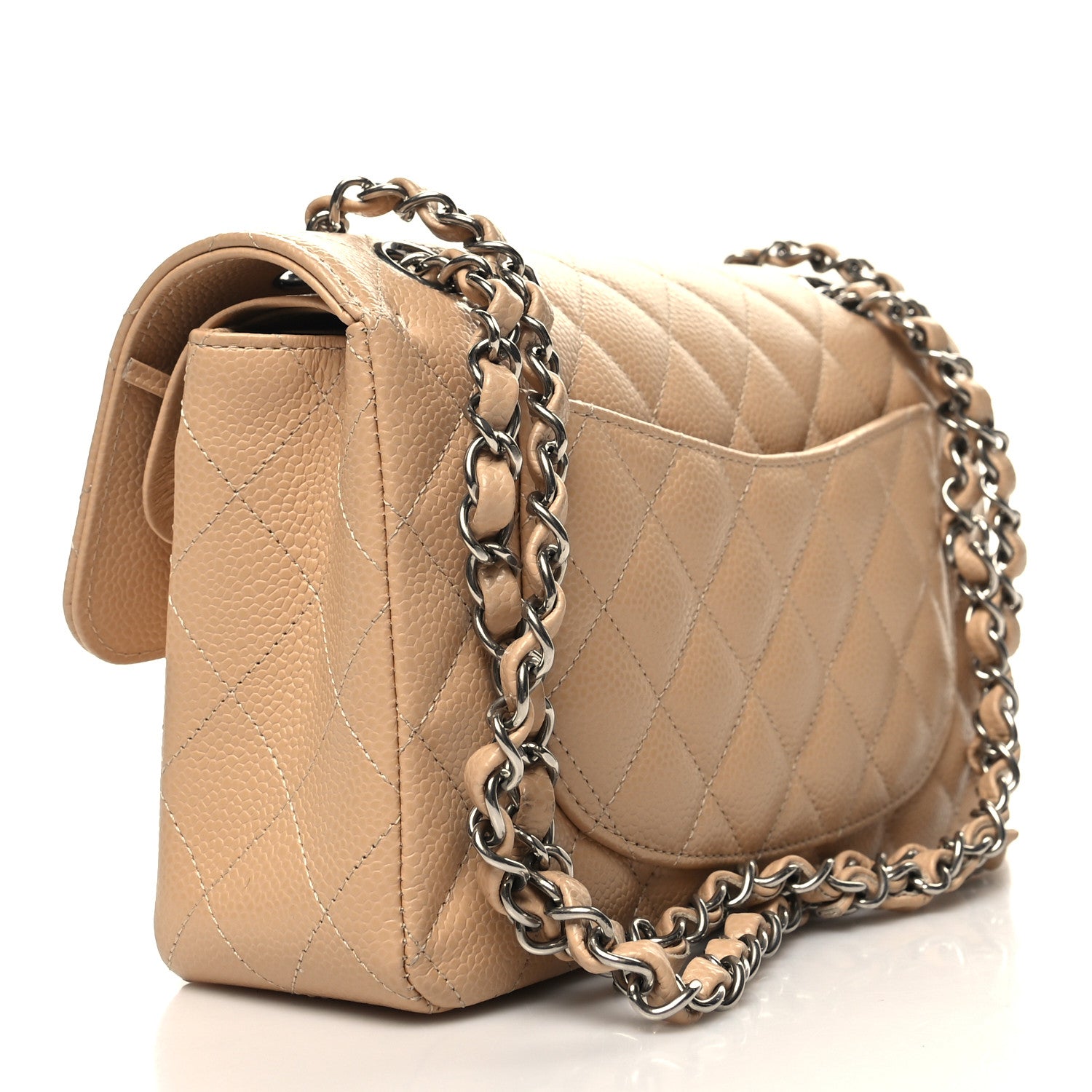 Chanel Caviar Quilted Small Double Flap Beige 3 of 10
