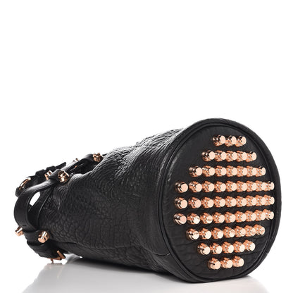 Alexander Wang Pebbled Lambskin Diego Bucket Black Rose Gold Hardware 4 of 6