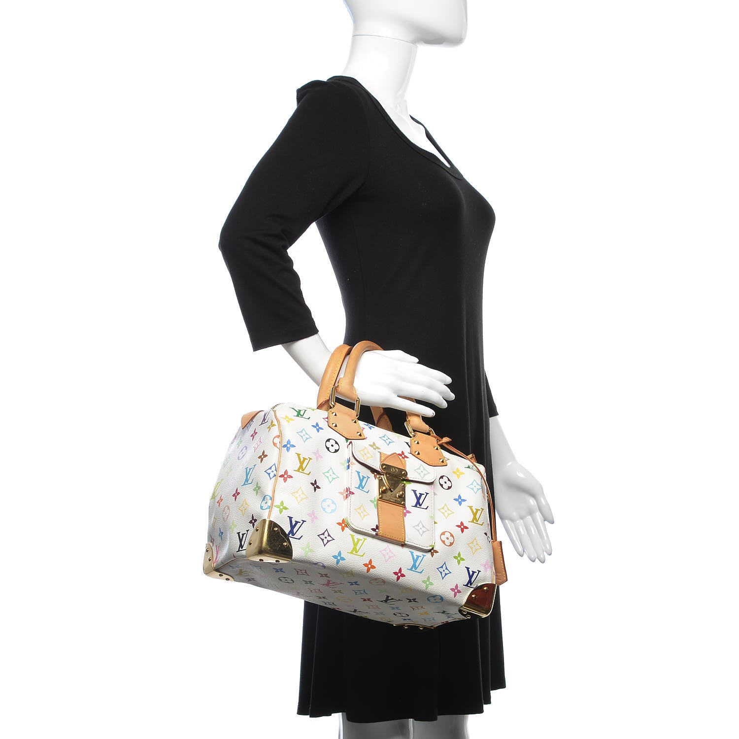 Louis Vuitton Monogram Multicolor Speedy 30 White 2 of 10