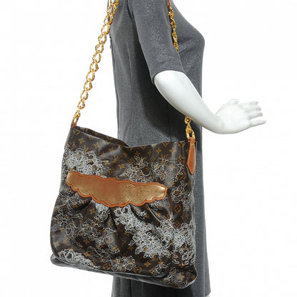 Louis Vuitton Monogram Dentelle Fersen Silver 2 of 8
