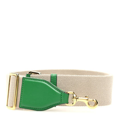 Gucci Canvas Shoulder Strap Green Beige 1 of 3