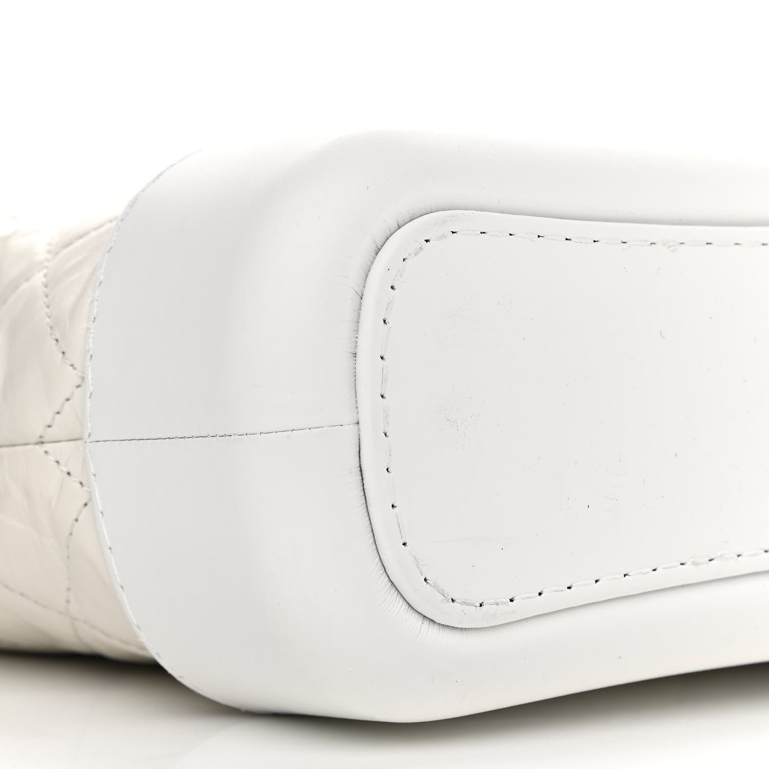 Chanel Aged Calfskin Quilted Small Gabrielle Hobo White 9 of 13
