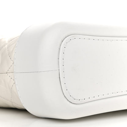 Chanel Aged Calfskin Quilted Small Gabrielle Hobo White 9 of 13