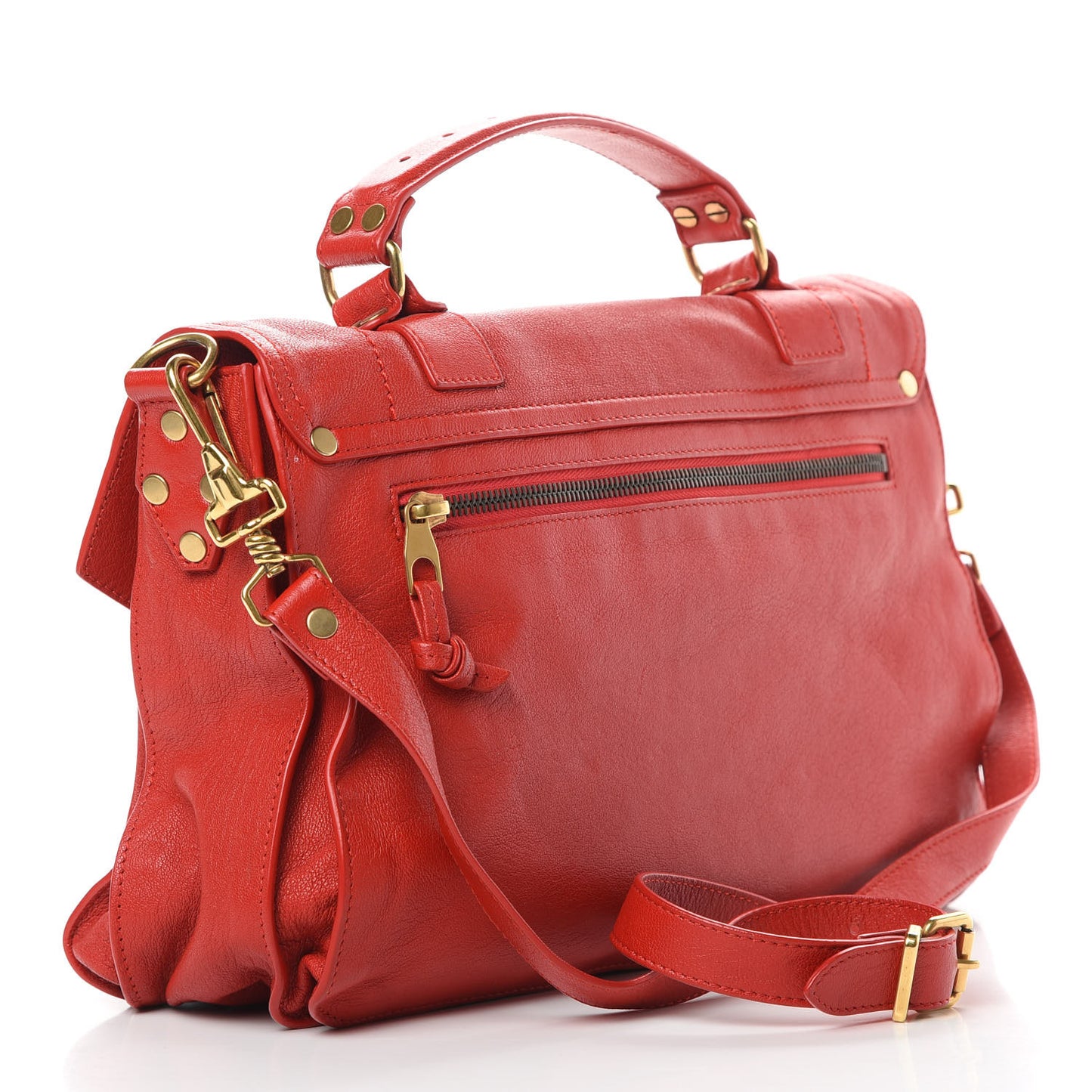 Lambskin Medium PS1 Satchel Red
