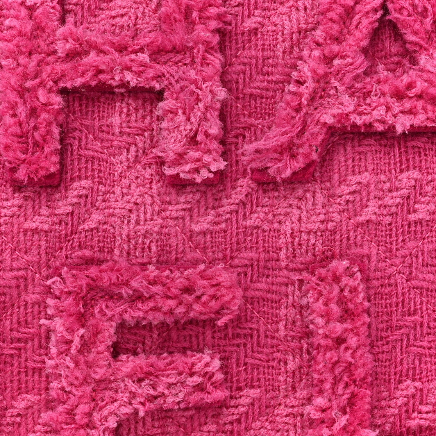 Chanel Wool Tweed Large Zipped Shopping Tote Pink 8 of 10