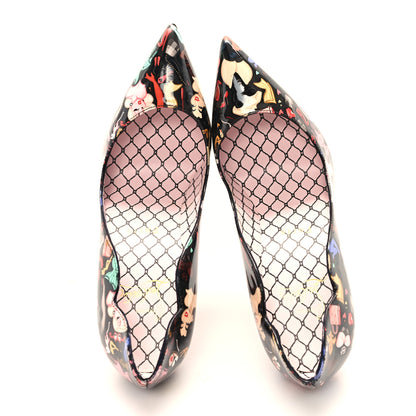 Christian Louboutin Patent Bored Lin Resille Hot Chick 100 Pumps 35.5 Black Multicolor 2 of 8
