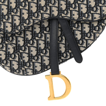 Christian Dior Oblique Saddle Bag Blue 8 of 10