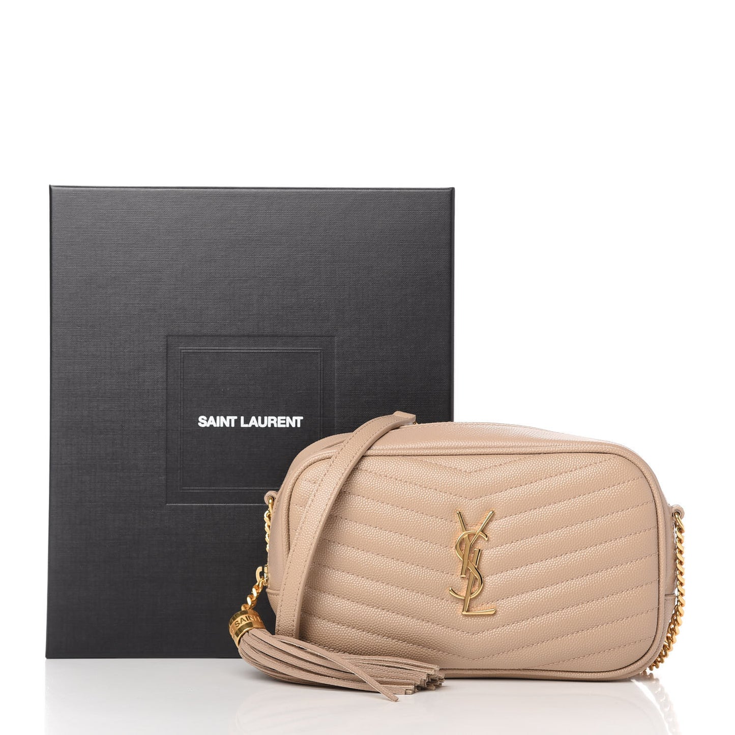Grain De Poudre Matelasse Monogram Mini Lou Camera Bag Dark Latte