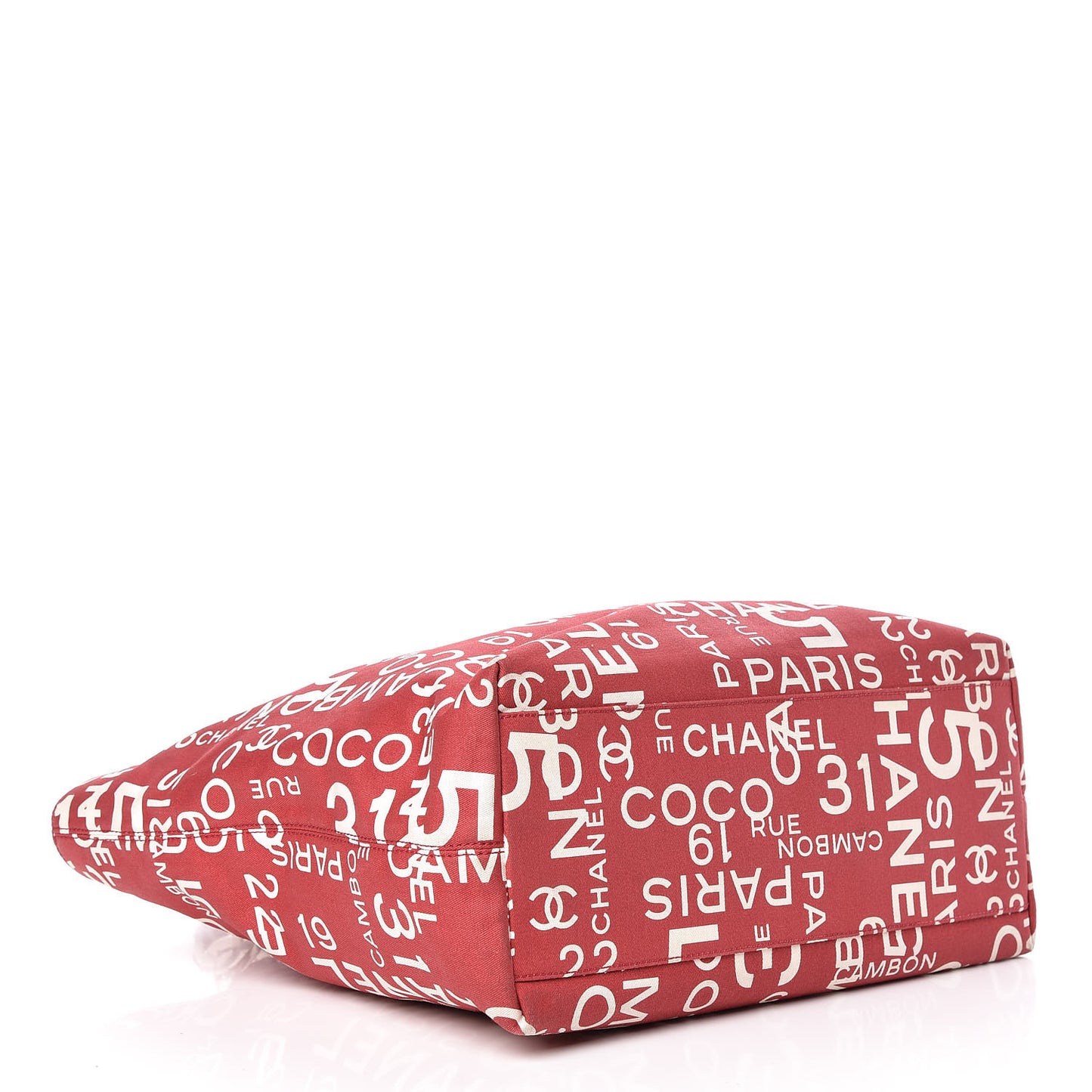 Canvas 31 Rue Cambon Beach Tote Red