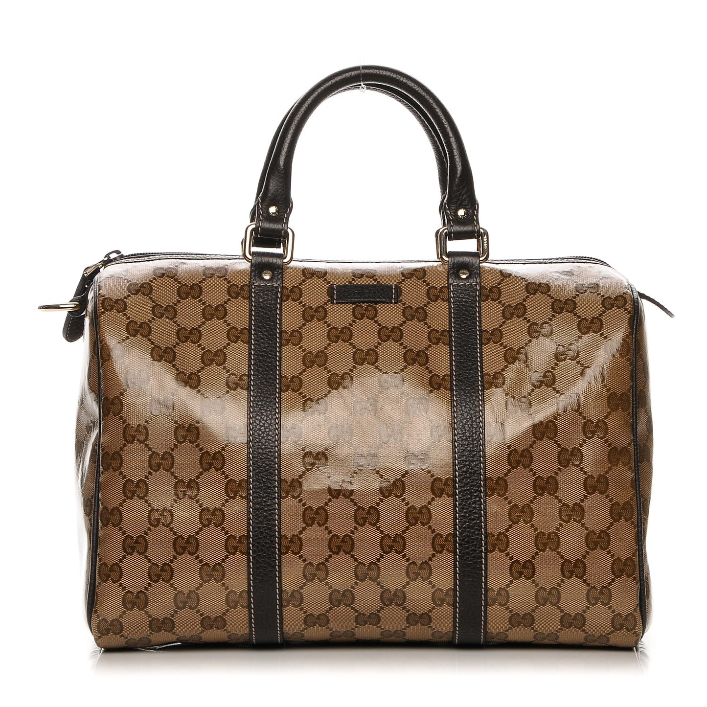 Crystal Monogram Medium Joy Boston Dark Brown