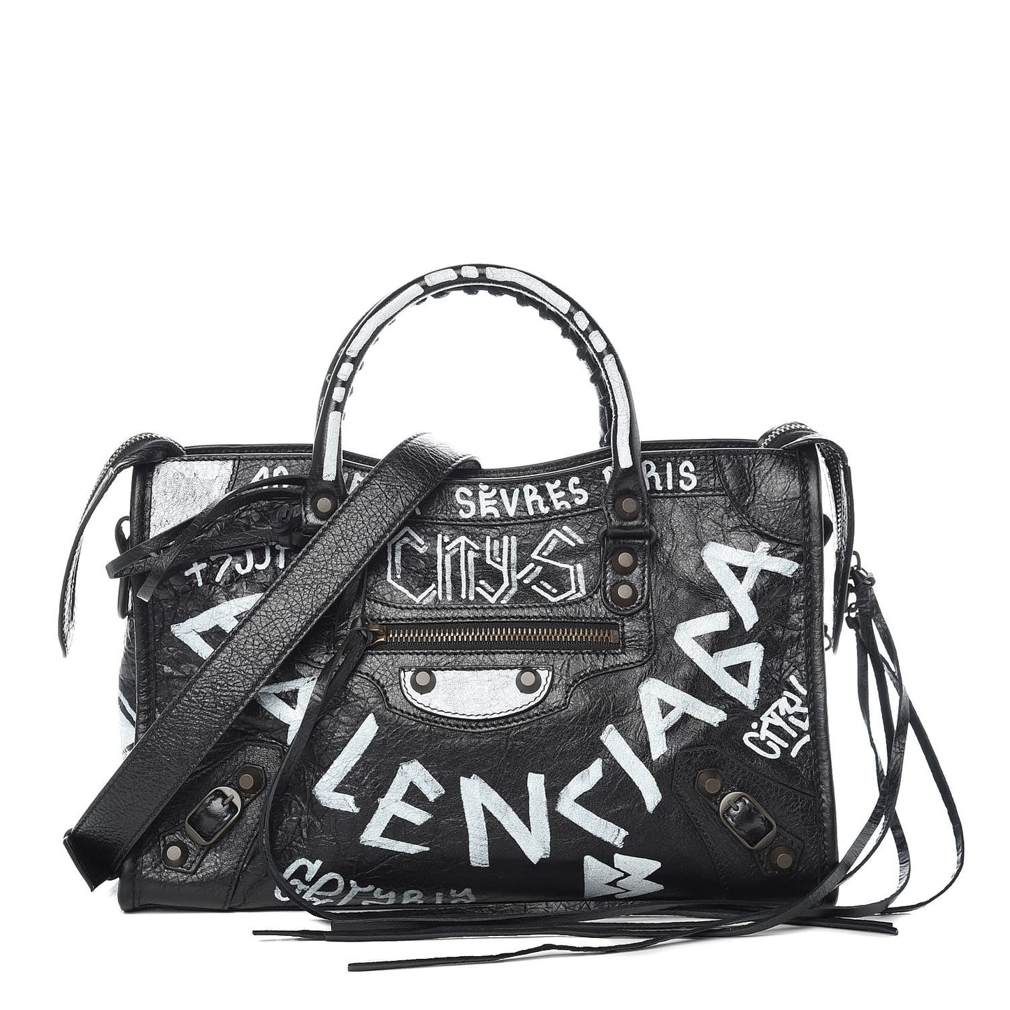 Agneau Classic Hardware Graffiti All Over S City Black