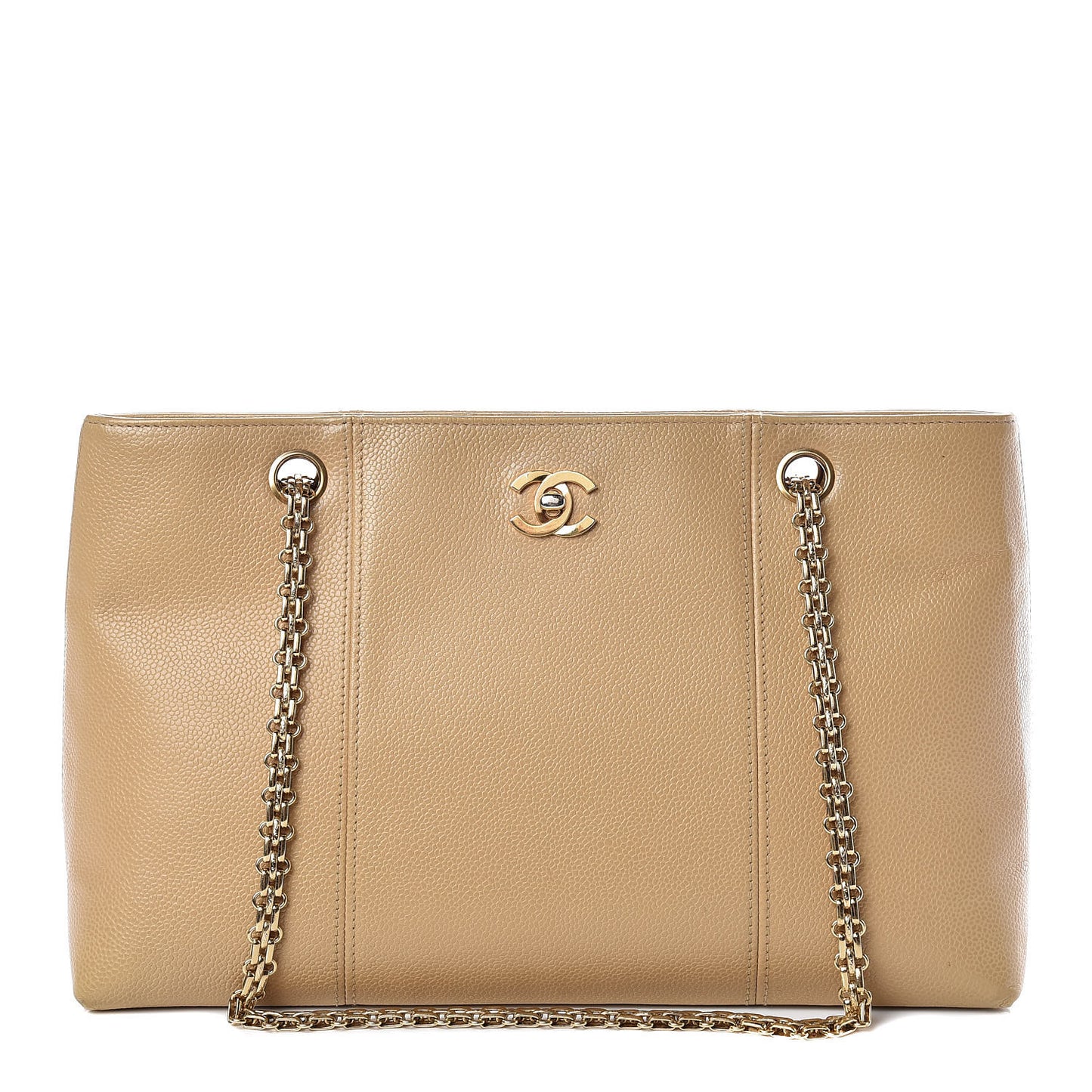 Caviar CC Shoulder Bag Beige