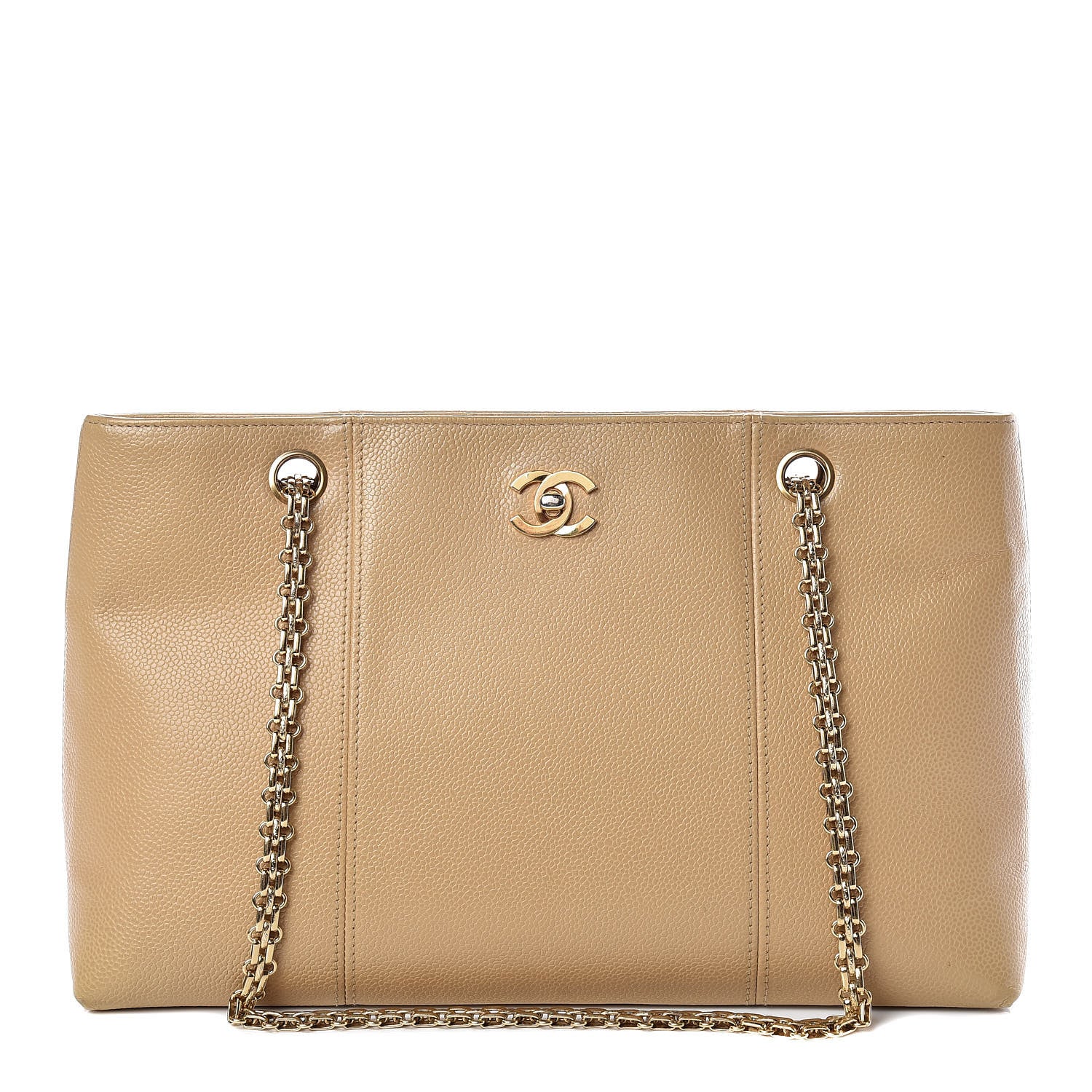 Chanel Caviar CC Shoulder Bag Beige 1 of 11