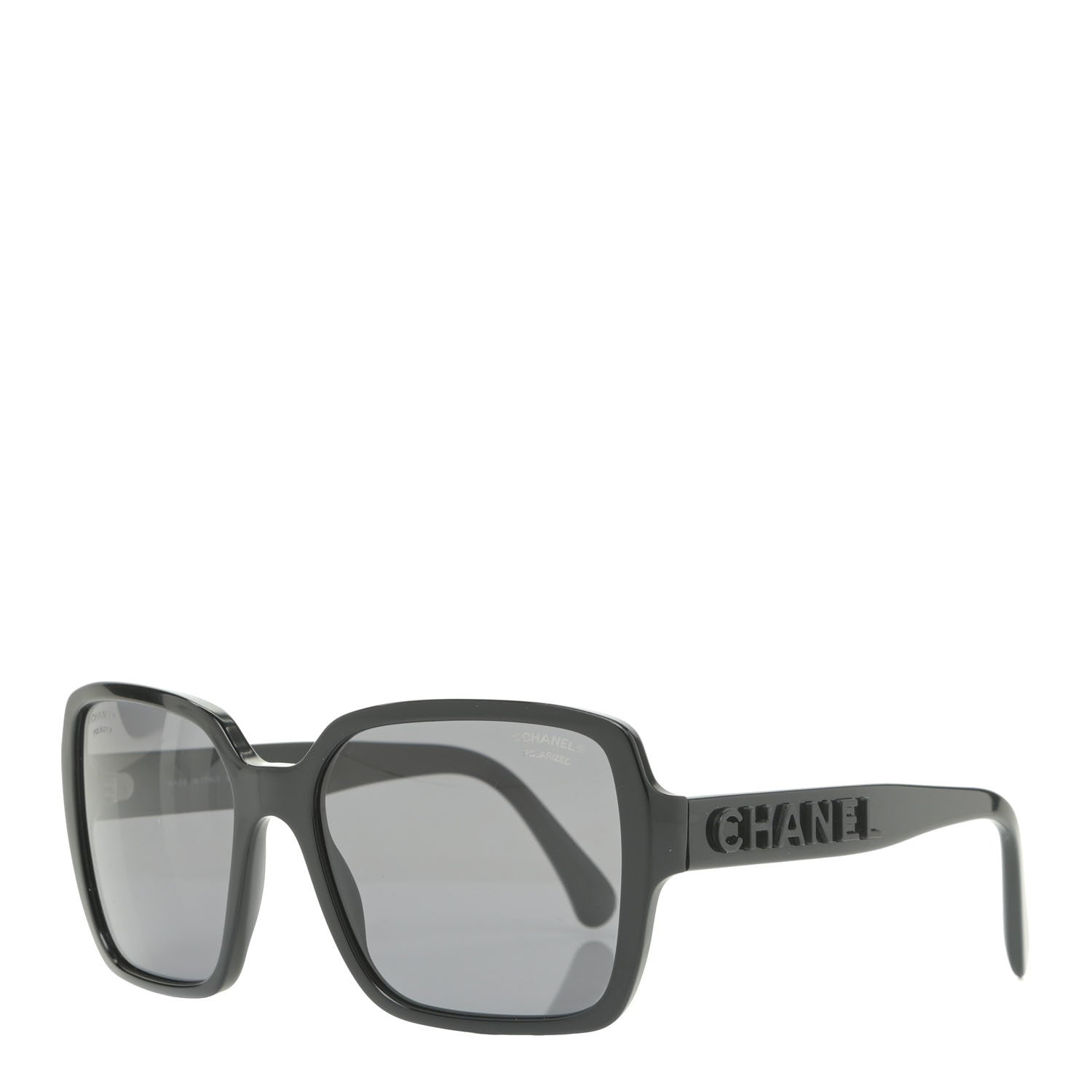Chanel Acetate Polarized Square Sunglasses 5408 Black 1 of 8