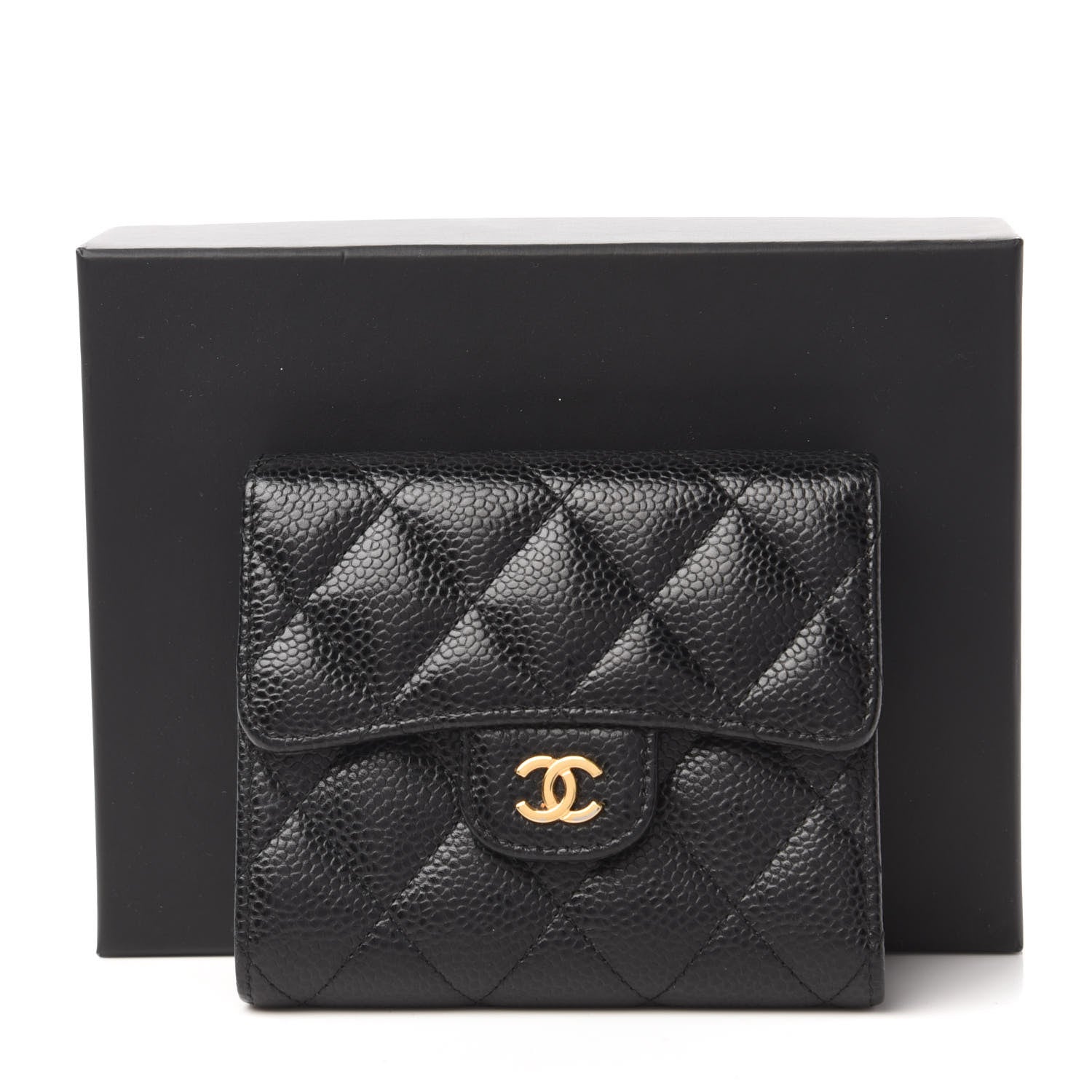 Chanel Caviar Quilted Compact Flap Wallet Black 12 of 12