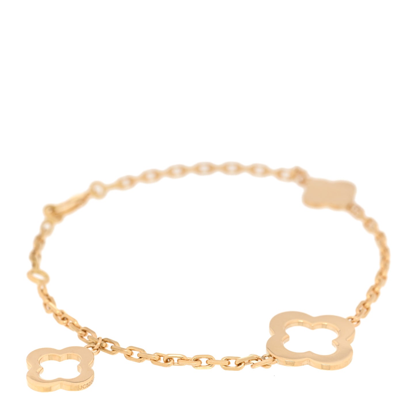 18K Yellow Gold 3 Motifs Byzantine Alhambra Bracelet