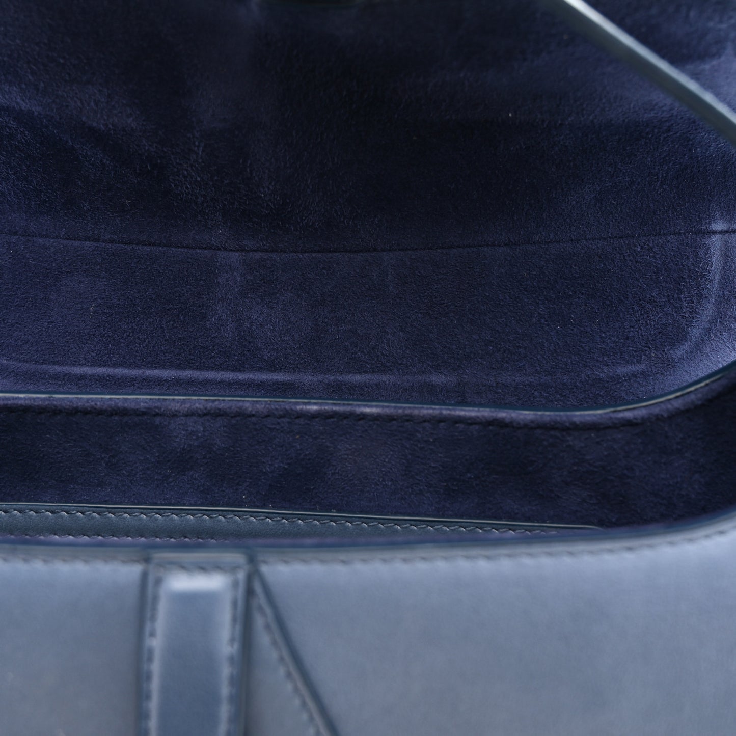 Calfskin Gradient Saddle Bag Indigo Blue