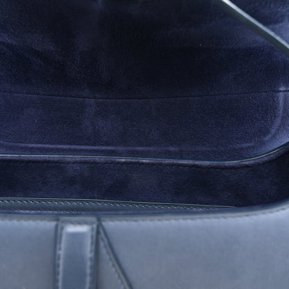Christian Dior Calfskin Gradient Saddle Bag Indigo Blue 11 of 12