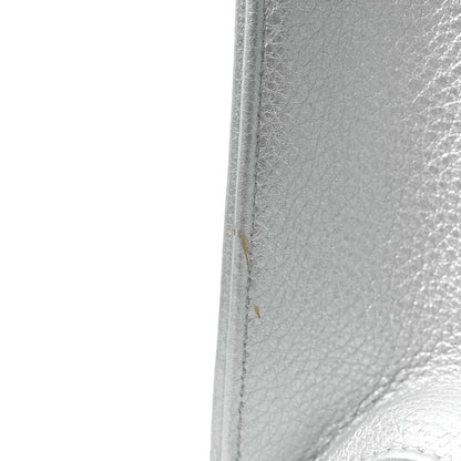 Christian Dior Metallic Grained Calfskin Medium Diorama Flap Bag Silver 11 of 12