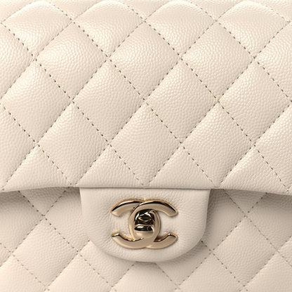 Chanel Caviar Quilted Small Double Flap White White 8 of 11