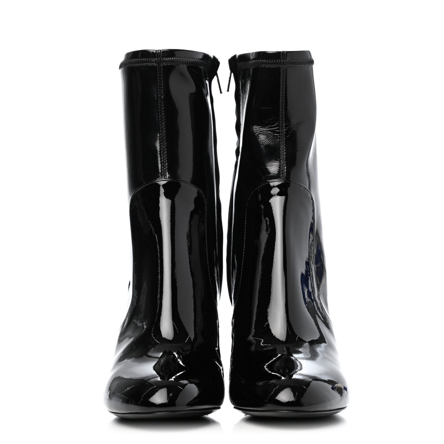 Patent Silhouette Ankle Boots 37.5 Black