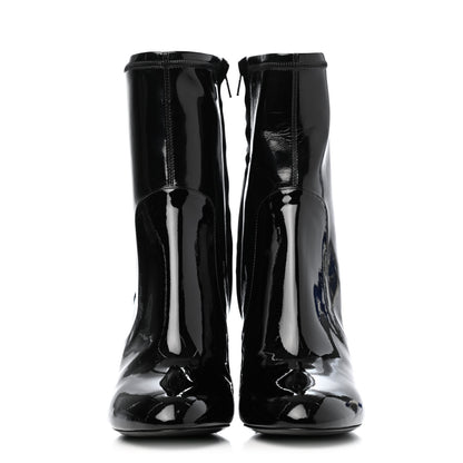 Louis Vuitton Patent Silhouette Ankle Boots 37.5 Black 2 of 4