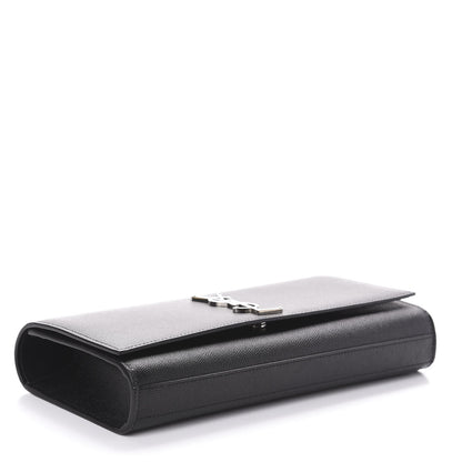 Saint Laurent Grain De Poudre Monogram Cassandre Clutch Black 4 of 8