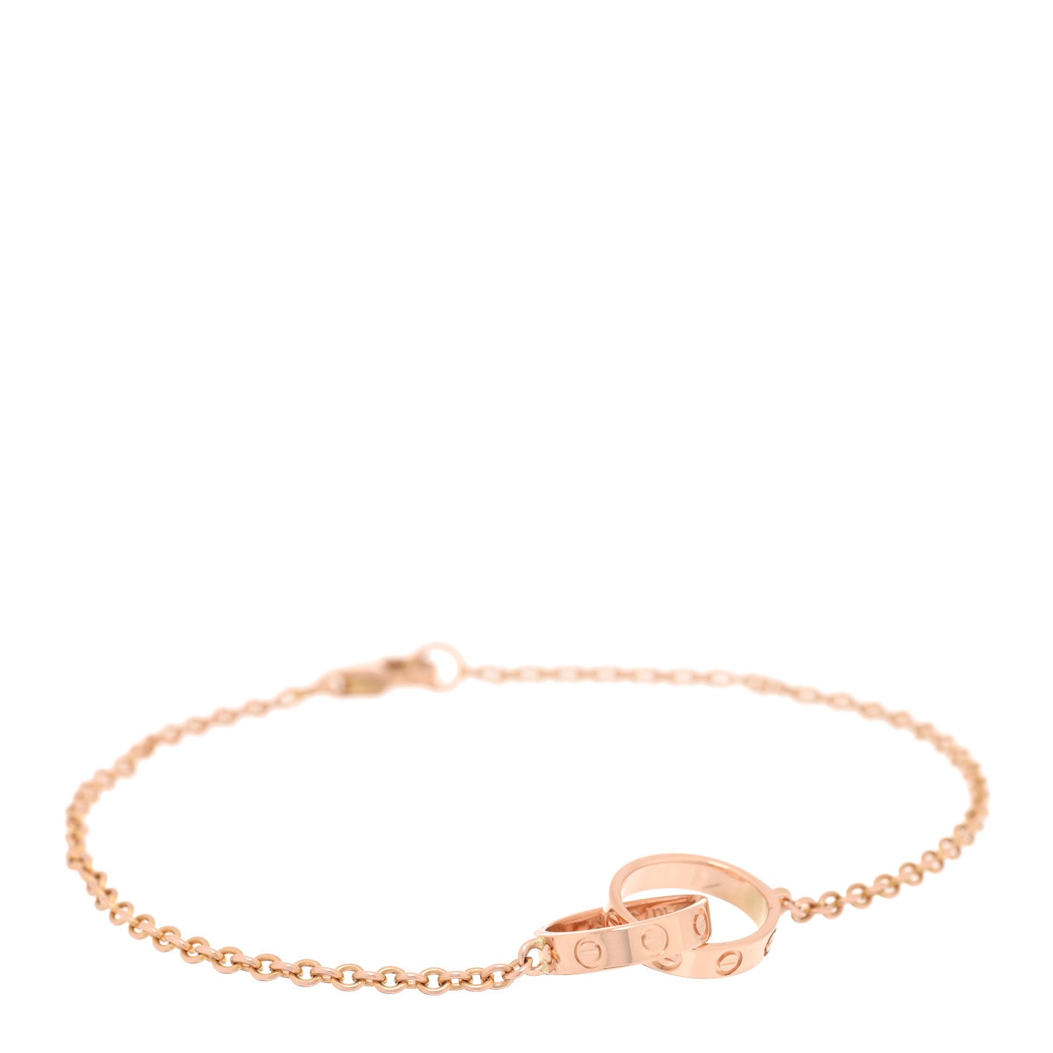 Cartier 18K Pink Gold Interlocking LOVE Bracelet 1 of 3