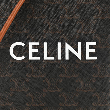 Celine Triomphe Canvas Calfskin Mini Poche Bag Tan 6 of 8
