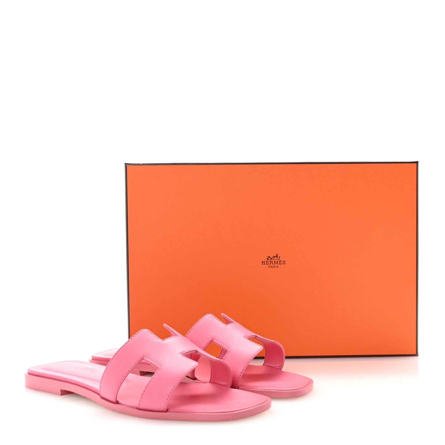 Box Calfskin Oran Sandals 37.5 Rose Petale