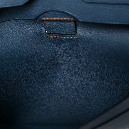 Hermes Buffle Dimitri Long Wallet Bleu Thalassa 12 of 12