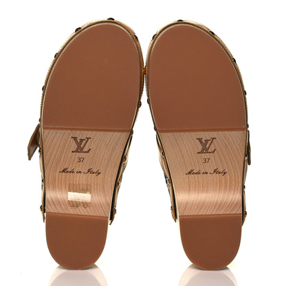 Louis Vuitton Jacquard Since 1854 Cottage Clog Mules 37 Blue 5 of 8