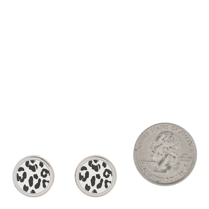 Cartier Sterling Silver Palladium Black Lacquer Panthere Cufflinks 2 of 6