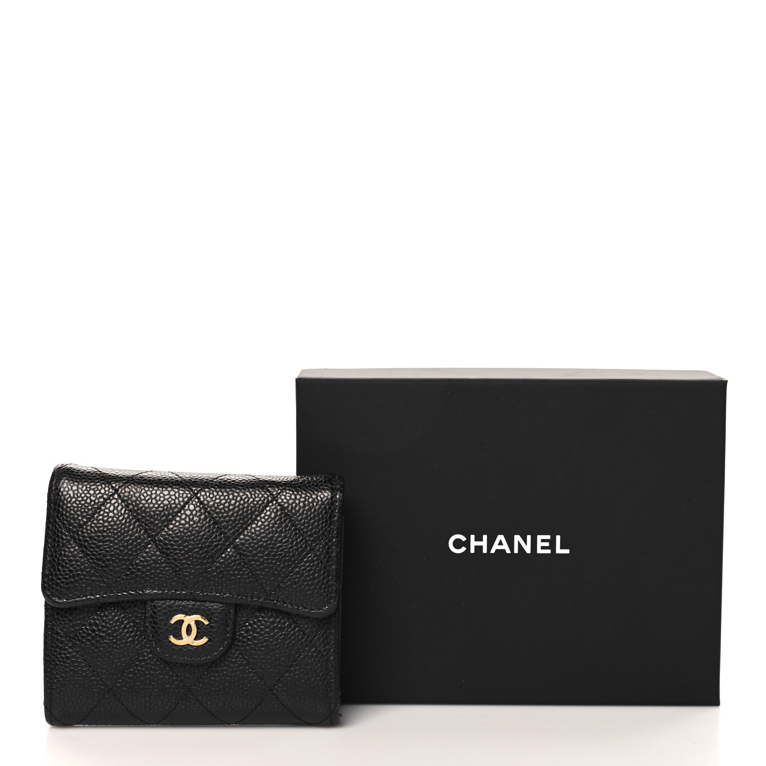 Chanel Caviar Quilted Compact Flap Wallet Black 10 of 10