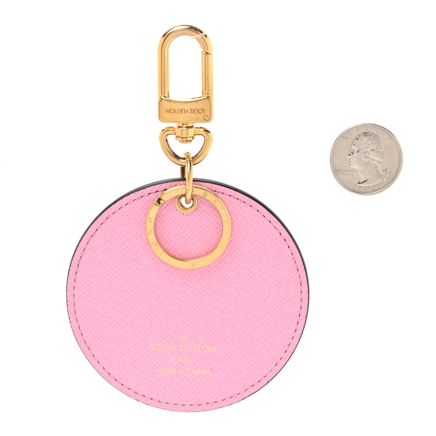 Monogram 2022 Christmas Animation Paris Bag Charm Key Ring Pink