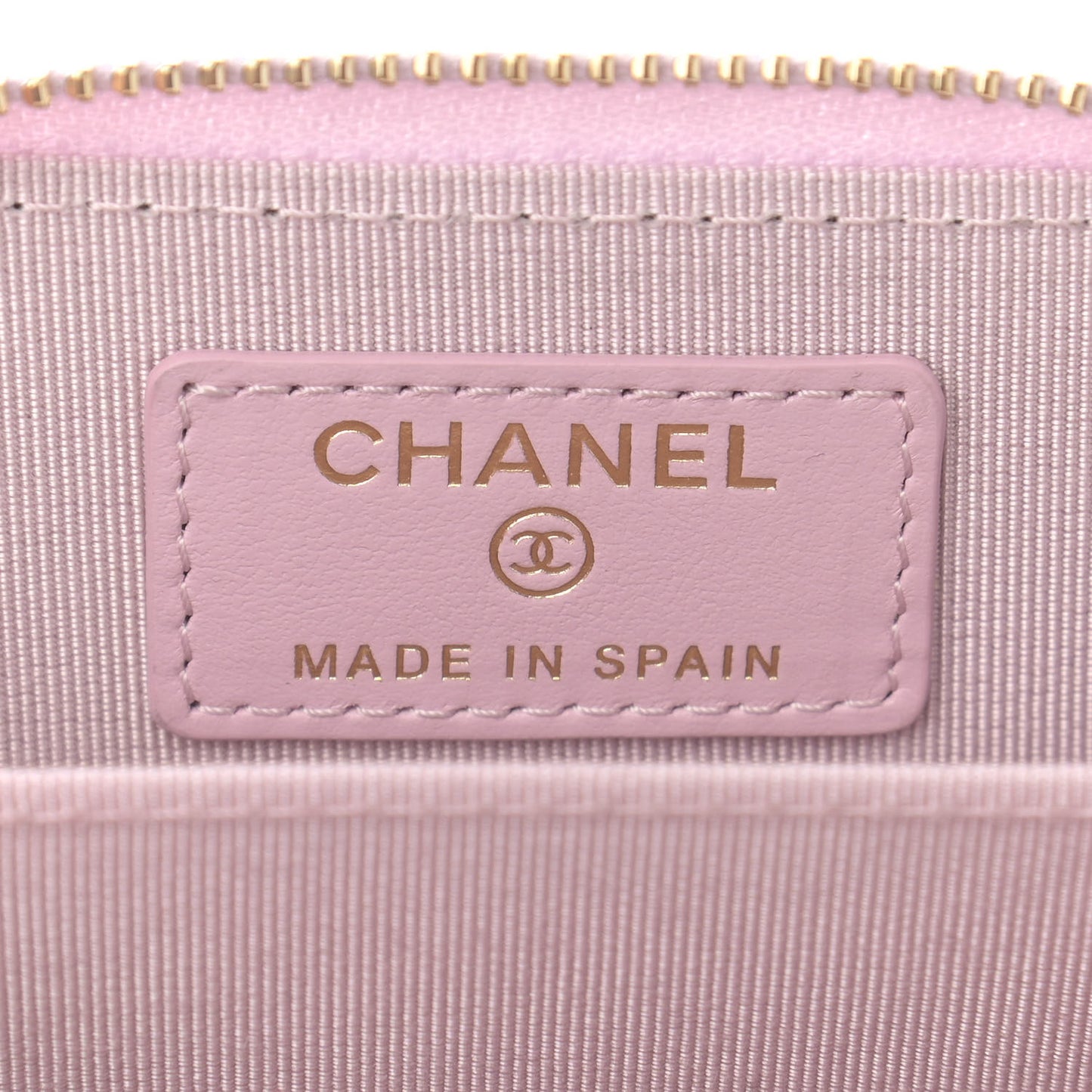 Caviar Quilted Zip Coin Purse Light Pink