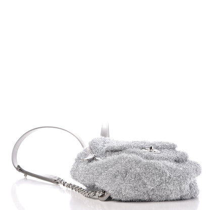 Chanel Lurex Knit Mini Pluto Glitter Backpack Grey 4 of 7