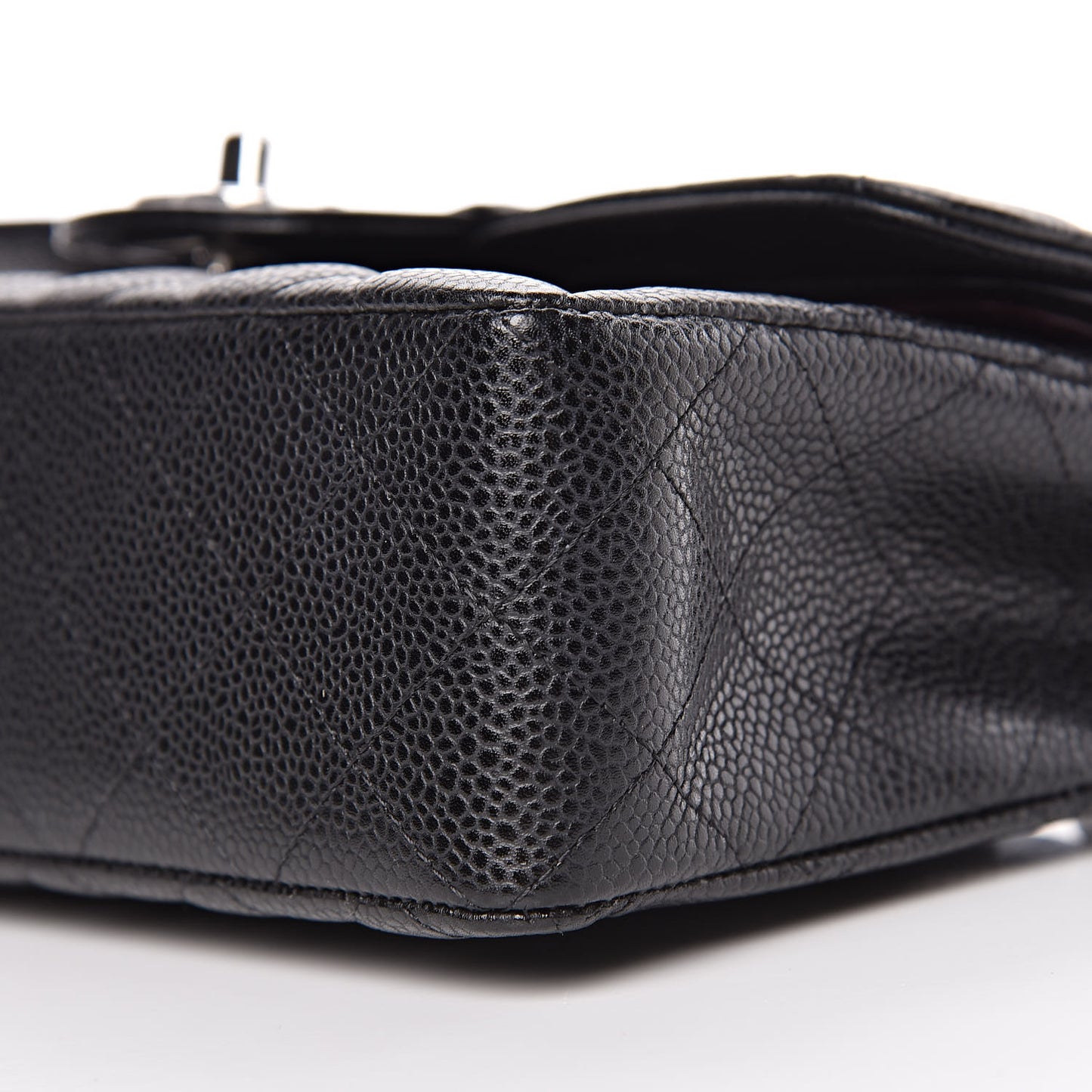 Caviar Quilted Small Double Flap Black