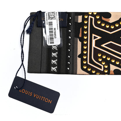 Louis Vuitton Silk Monogram LV World Bandeau Brown 3 of 3
